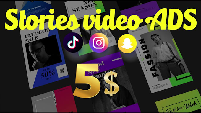 create professional instagram story video and snapchat ads