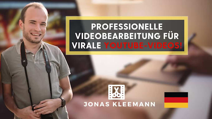 do professional youtube video editing and cutting for your channel german