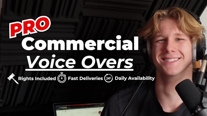 record a professional young american english male voiceover