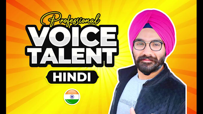 be your professional male hindi voice over artist
