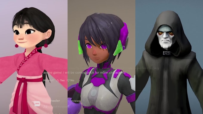 model, rig and animate 3d character,object for game,printing