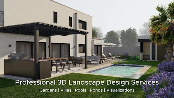 design your garden, backyard, front yard landscape, patio and deck