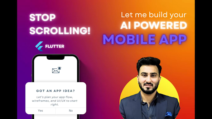 be your flutter developer for ai mobile app development