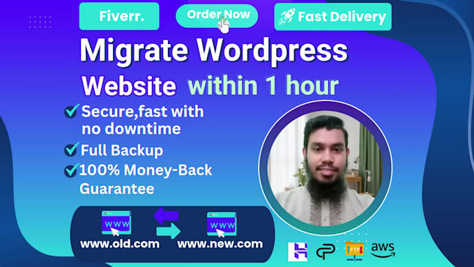 migrate wordpress,backup,clone,transfer,move wordpress website within 1 hour