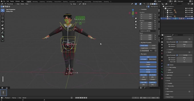 rigging your 3d character in blender or maya