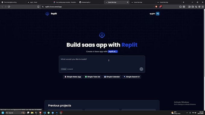 create full stack ai application and saas product