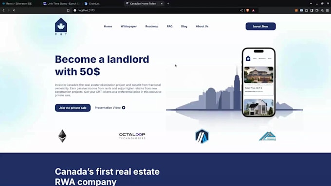 be your blockchain developer for web3 dapp