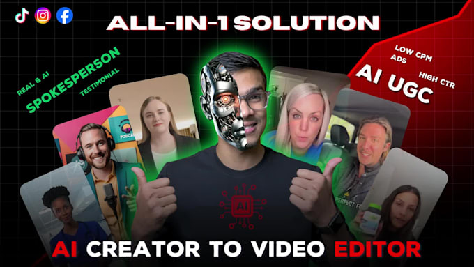 create clone ai ugc creator and edit high CTR video ads tiktok