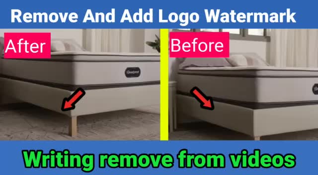 remove writing object logo from video