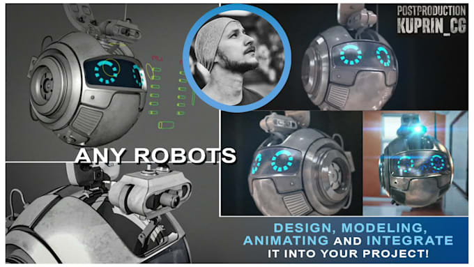 create 3d robot modeling and mechanical animation