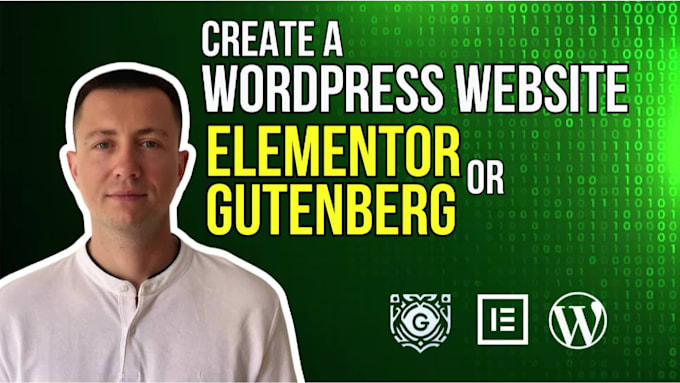 build modern wordpress website with elementor pro or gutenberg