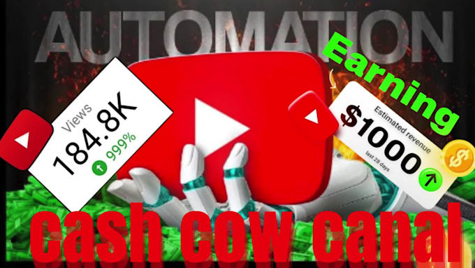 create  youtube cash cow channel, cash cow videos, ai animation for kids videos