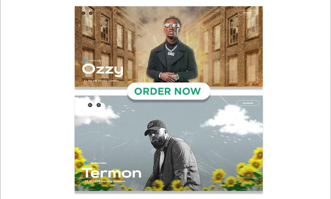 design a professional spotify and soundcloud artist banner