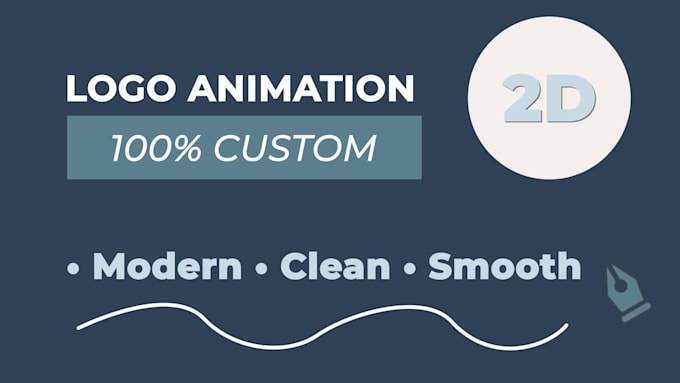 create a clean 2d logo animation