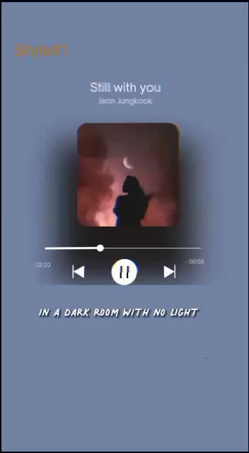 create  a simple and aesthetic lyric video