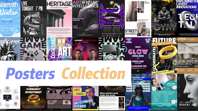 design party and events posters as you need