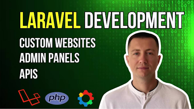 create laravel website with admin panel, API develop, PHP site