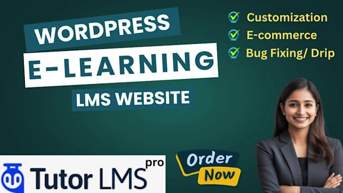 develop a wordpress online course website using tutor lms pro