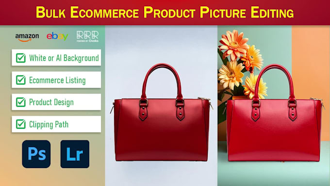 do bulk ecommerce product picture editing white background lightroom