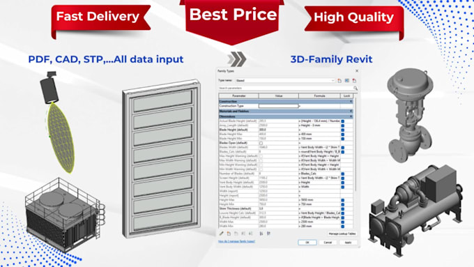 create custom 3d revit family, with or without parameters