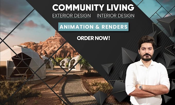 3d model and render your community living concept