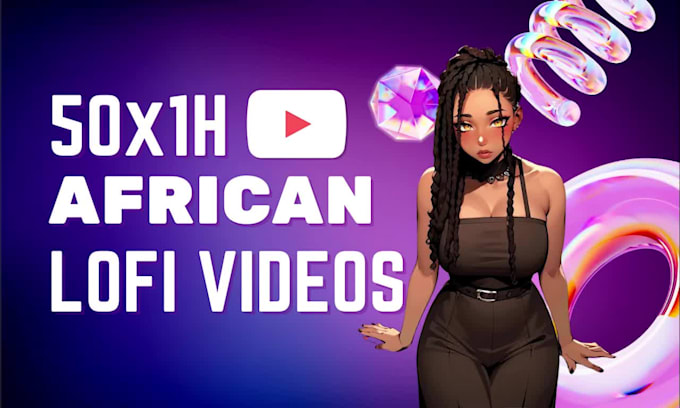 create 50 afro lofi for your youtube channel with stunning visuals