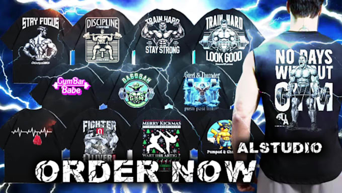 design a gym fitness martial arts sports t shirt for you