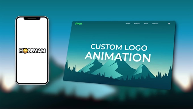 create a custom 2d logo animation with text and motion graphics
