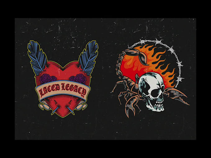 create colorful badge design logo illustration
