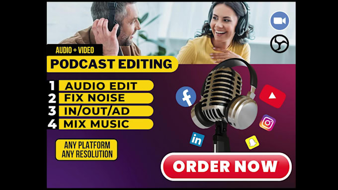 edit and master your podcast audio or video