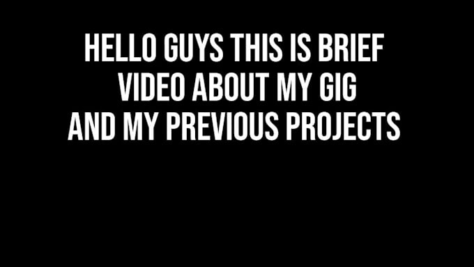 make a youtube intro and outro for you