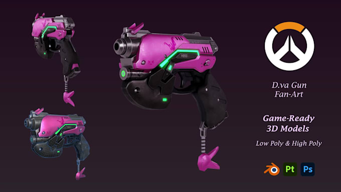 model realistic and stylized 3d weapons for your game