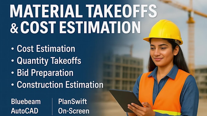prepare material takeoffs and cost estimation for construction projects