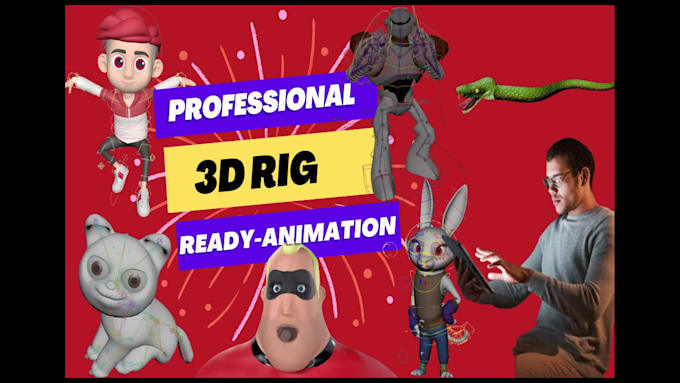 do character rigging by a professional rigger to ready animation