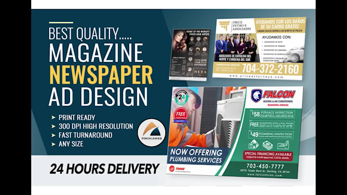design professional newspaper ad, magazine ad, print advert or flyer