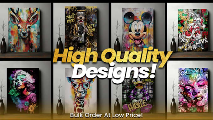 design amazing canvas wall art and custom poster design