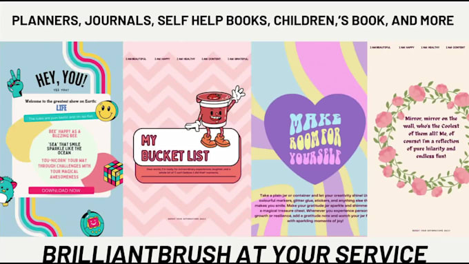 design amazon KDP journal and planner covers and interiors