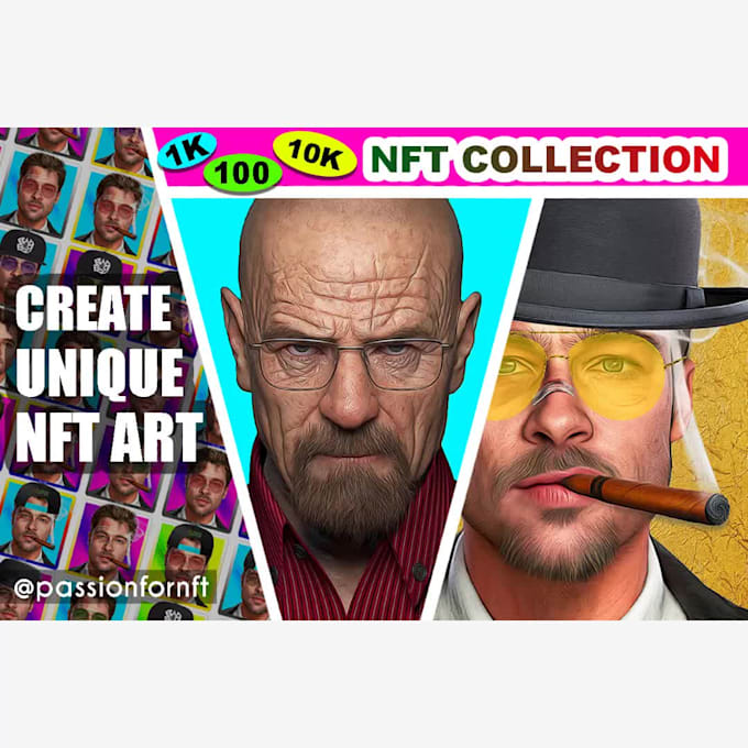 Create unique nft art collections up to 10k variations by Passionfornft