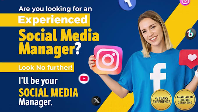 Hot Review! I will be your social media manager and graphic designer