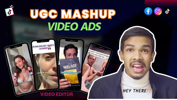 edit ugc catchy hook video ads for tiktok instagram
