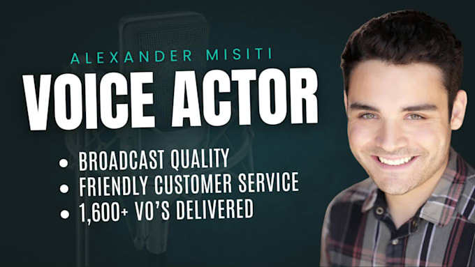 record a pro american english male voice over