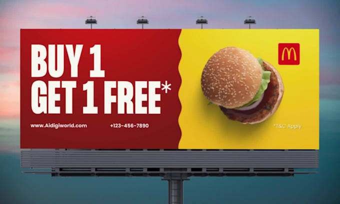make billboard design and banner ads for your business