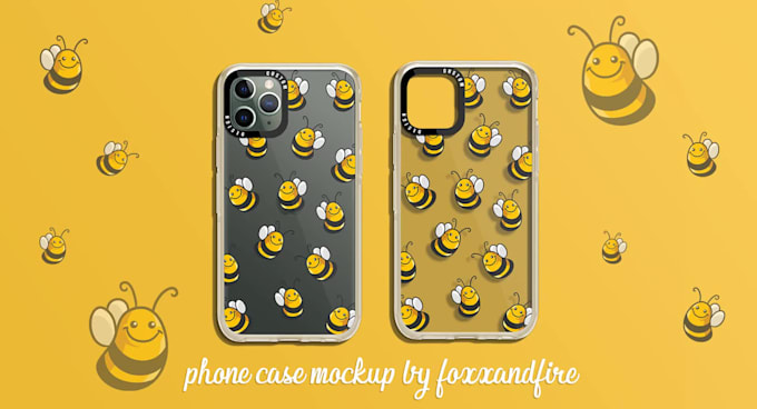 create phone case cover mockup design with smart object
