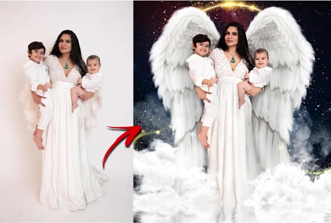 do high end photo retouching maternity, newborn and family