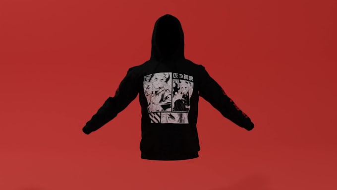 make a 3d sweatshirt design mockup video