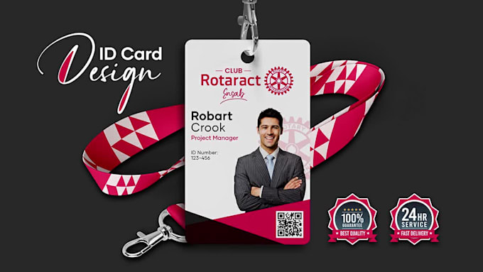 design a creative id card within 24 hours