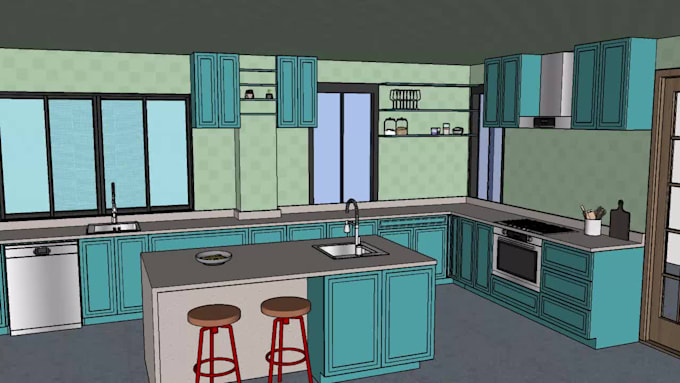 do complete kitchen layout and manufacturing drawing services