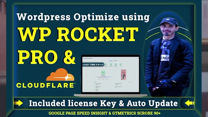 wordpress speed optimize using wp rocket with cloudflare cdn