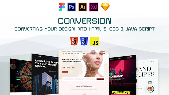 convert figma to html, xd to html, psd to html responsive
