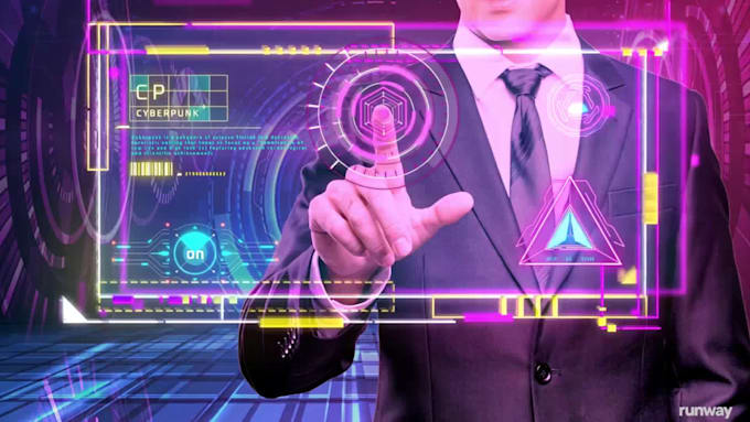 create 3d futuristic scifi hud hologram UI animations for tech projects